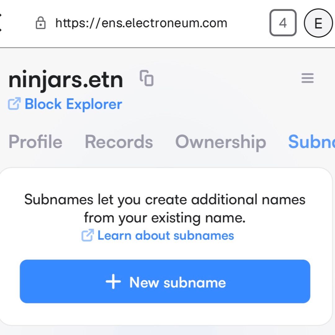 Electroneum Subnames: Build Your Community Without Charging Users