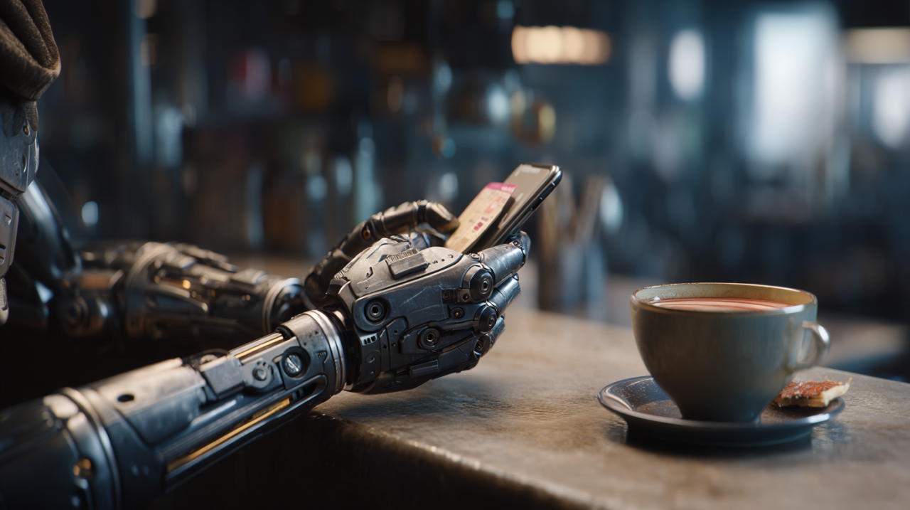 Paying with crypto in cafe