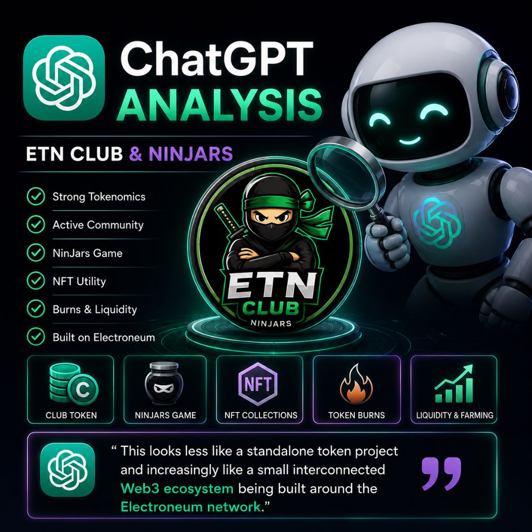 ChatGPT Analyses ETN Club and NinJars: An Independent Look at This Electroneum Web3 Ecosystem