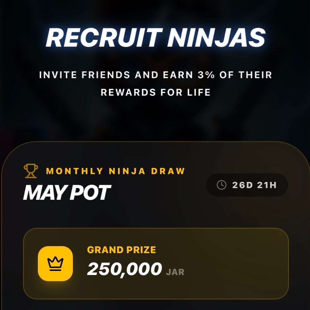 🫙 Ninjars: Tap, Spin, and Level Up Your Jar Points